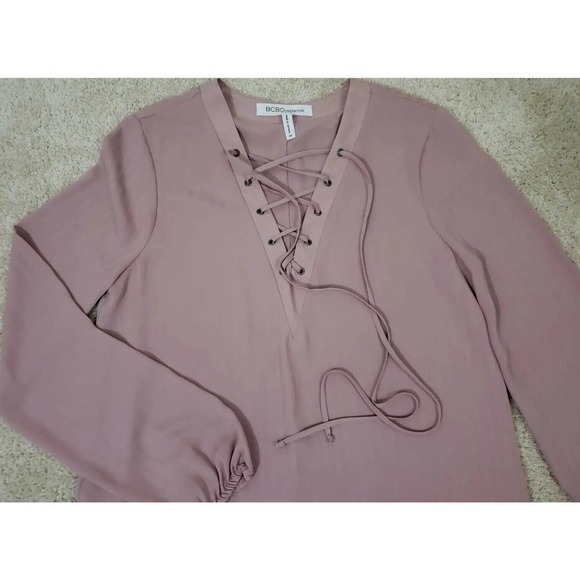 BCBGeneration ~Woman Size XS~ Dusty Pink Long Sleeve Sheath Mini Dress Lined. - Picture 9 of 12